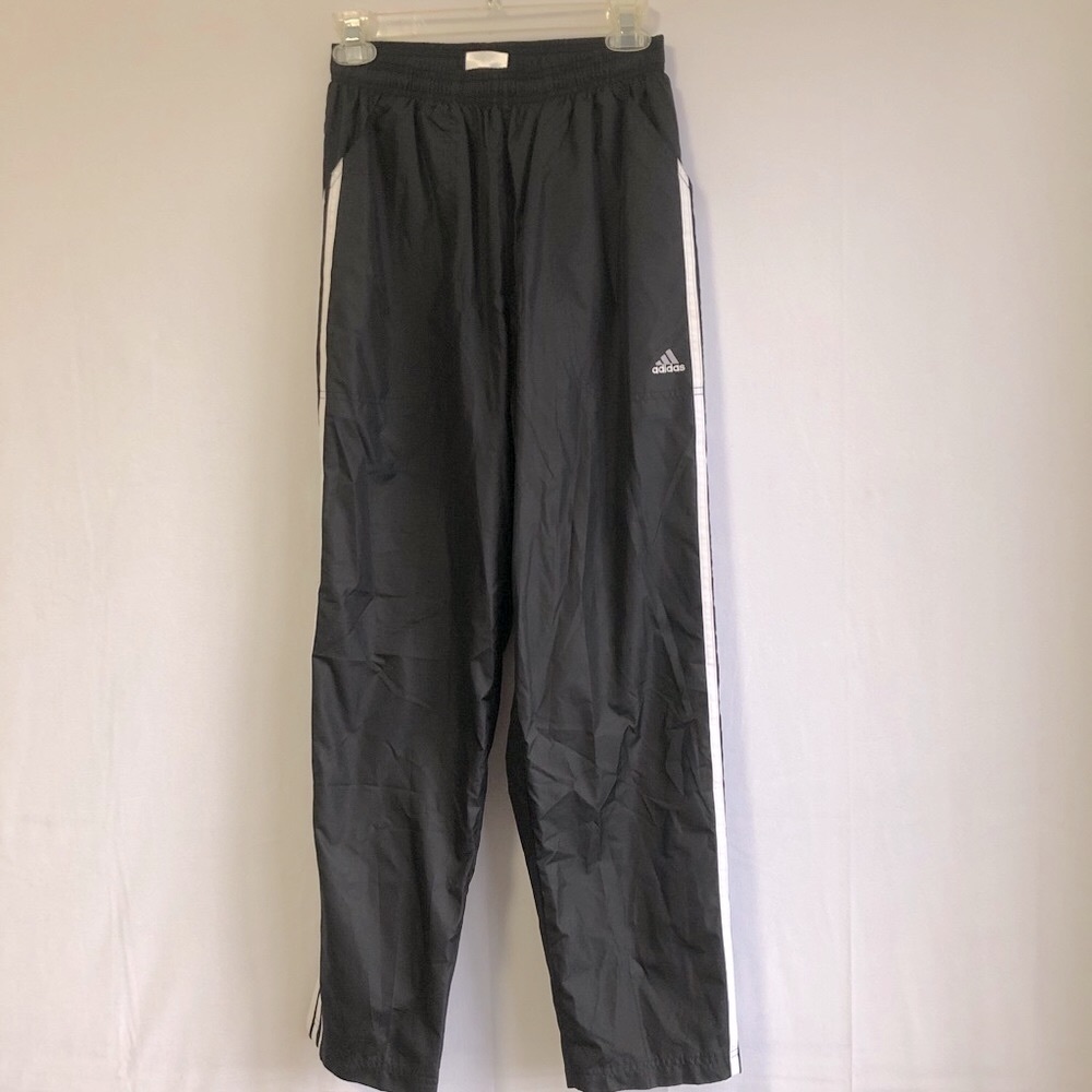 Adidas black and white track pants